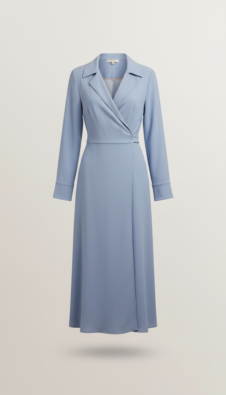 Powder Blue Wrap Dress